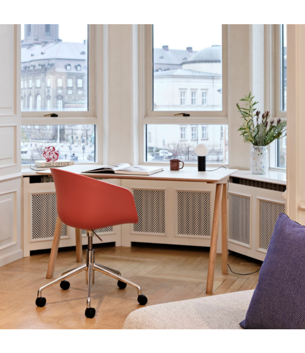 Hay  Cph 90 Desk white laminate, oak base