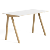 Cph 90 Desk white laminate, oak base