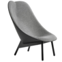 Hay Uchiwa - Uchiwa lounge chair - Hallingdal 166 / black leather