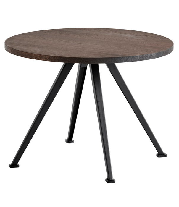 Hay  Hay - Pyramid 51 Coffee Table Smoked Oak Ø60 - Black