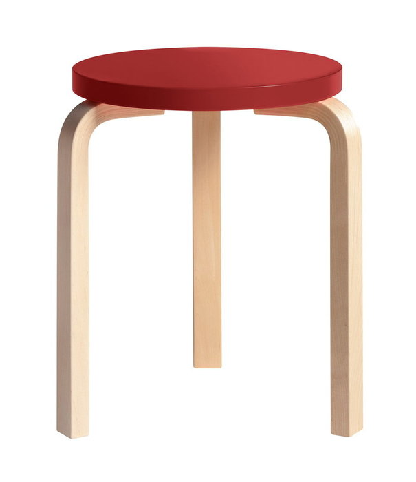 Artek  Artek - Stool 60 Birch / Red