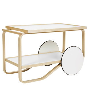 Artek - Tea Trolley 901 Berken - Wit Hpl