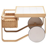 Artek - Tea Trolley 900 Berken - Wit Keramiek Tegels