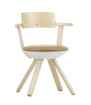 Rival Chair birch, seat upholstered