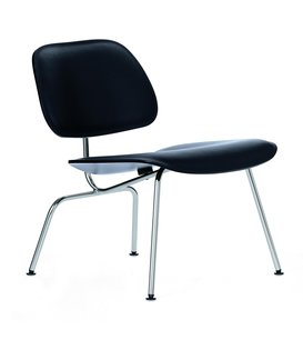 Vitra - LCM Leather lounge stoel zwart essen, leder