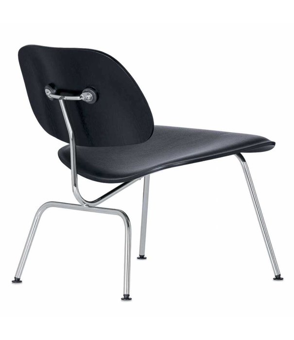 Vitra  Vitra - Eames LCM Leather lounge stoel zwart essen, leder