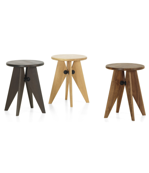 Vitra  Vitra Tabouret Bois Stool solid dark oak