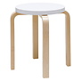 Artek Standard Collection - Stool E60 Kruk berken, wit gelakt