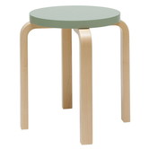 Stool E60 Kruk berken, groen gelakt