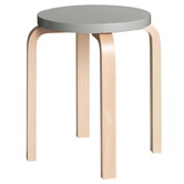 Stool E60 Kruk bergen, zitting grijs gelakt