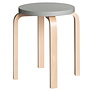 Artek - Stool E60 birch, grey lacquered