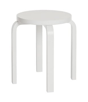 Stool E60 white lacquered