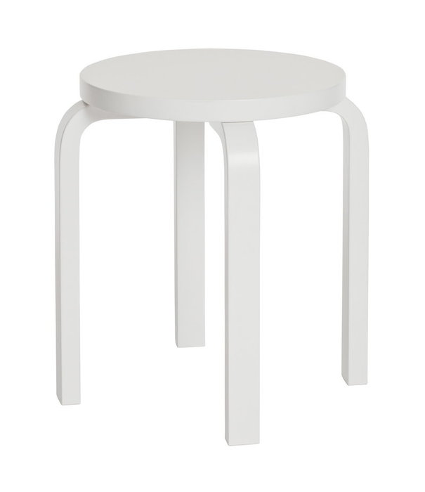 Artek  Stool E60 white lacquered
