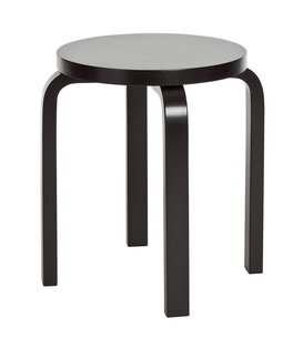 Stool E60 Kruk berken, zwart gelakt