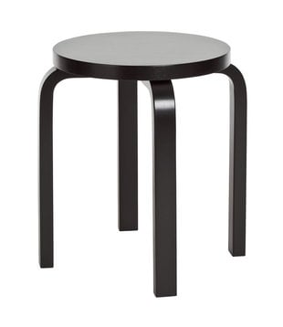 Stool E60 black lacquered