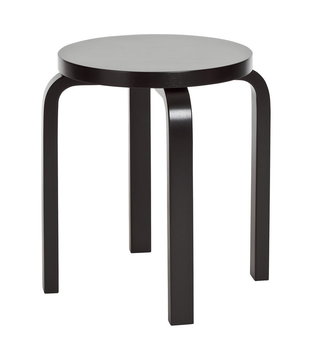Stool E60 Kruk berken, zwart gelakt