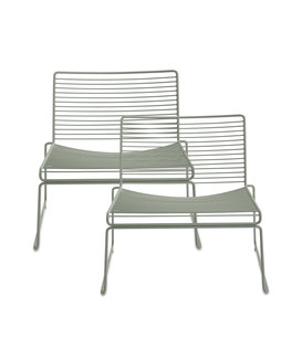 Hay - Hee lounge chair fall green, set of 2