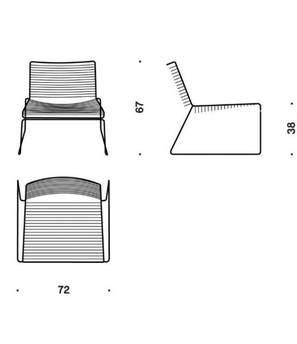Hay  Hay - Hee lounge stoel asphalt grijs - set 2 stuks
