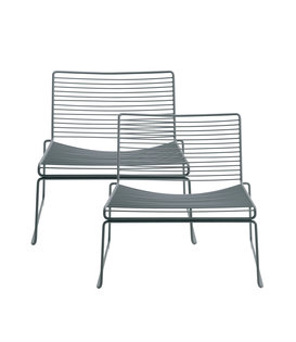 Hee lounge chair asphalt grey - set of 2