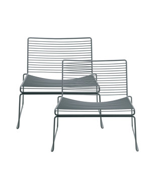 Hay - Hee lounge chair asphalt grey, set of 2