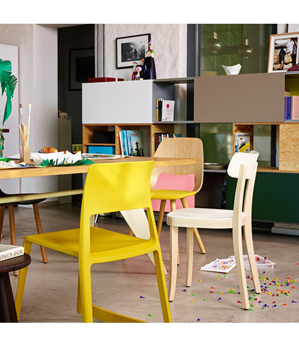 Vitra  Vitra All Plastic Stoel Wit, Two Tone