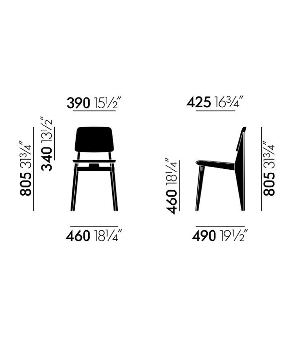 Vitra  Vitra  Chaise Tout Bois Eetkamerstoel naturel eiken