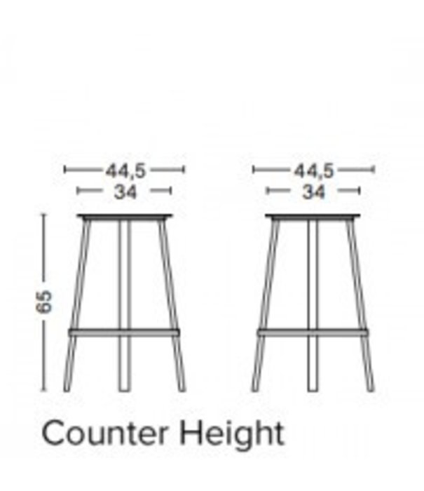 Hay  Hay - Revolver Bar Stool black 65/75 cm.