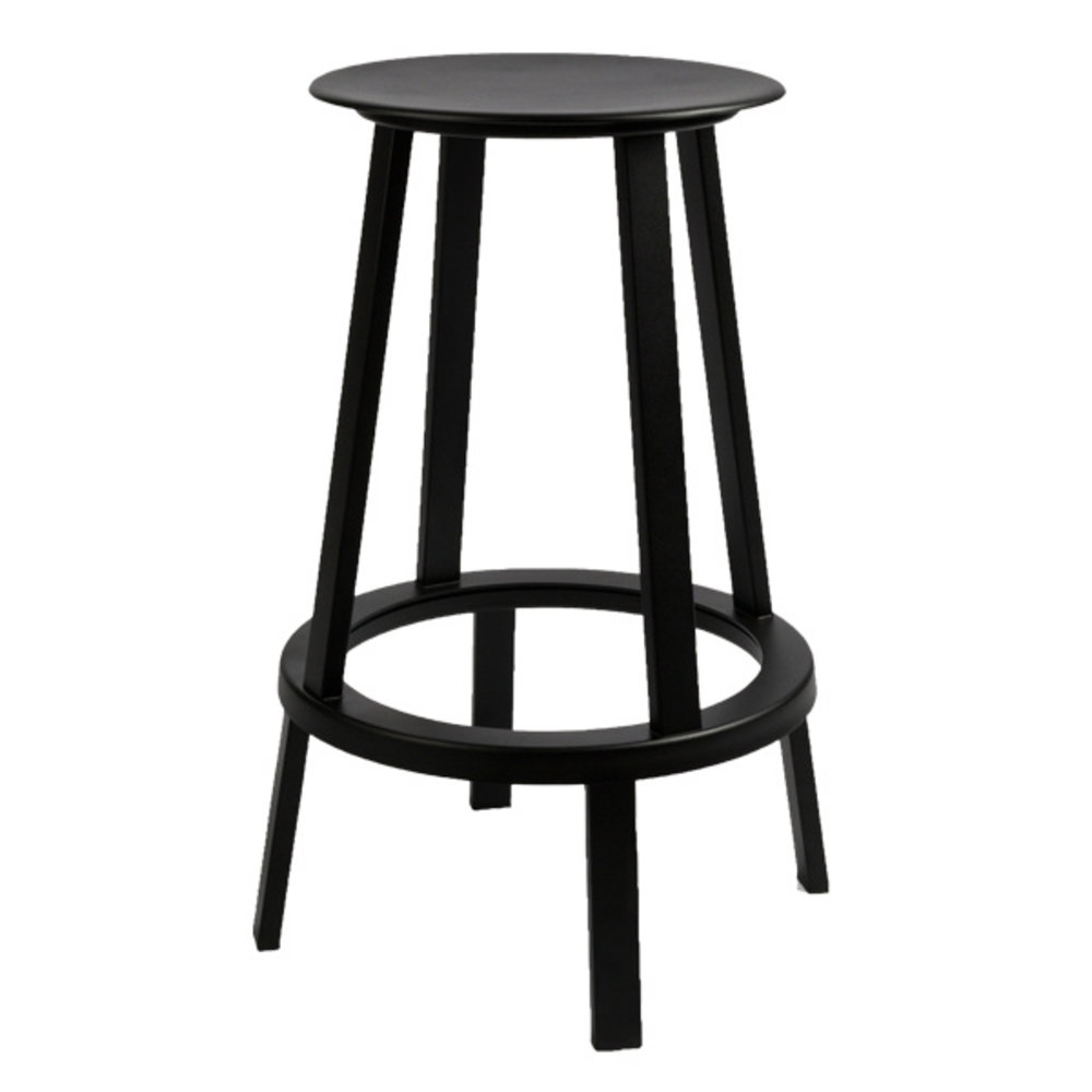 Hay : Revolver Bar Stool black 65/75 cm.