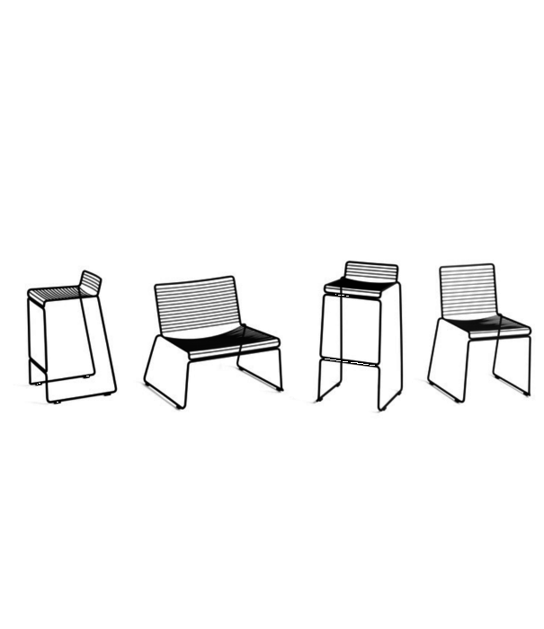 Hay  Hay - Hee lounge chair black set of 2