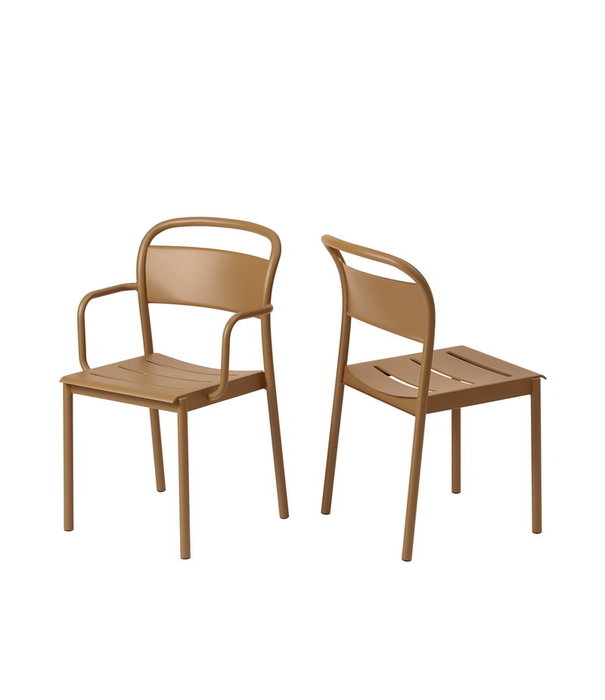 Muuto  Linear Steel Side Stoel Burnt Orange