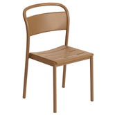 Linear Steel Side Chair Burnt Orange