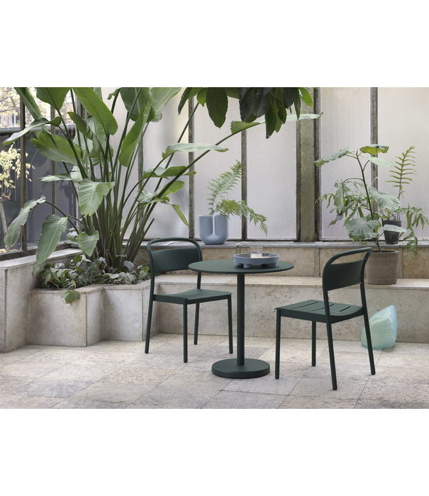Muuto  Muuto Linear Steel Side Chair Green