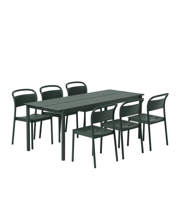 Muuto Linear Steel Side Chair Green
