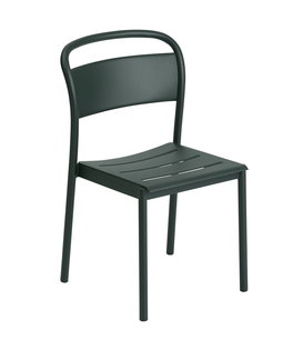 Linear Steel Side Chair Green