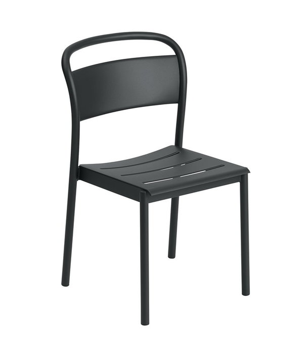Muuto  Linear Steel Side Stoel Zwart