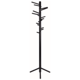 Clothes Tree 160 zwart gelakt - zwart stalen voet