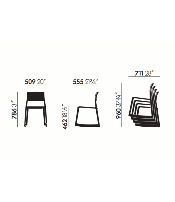 Vitra  Vitra - Tip Ton Chair Basalt