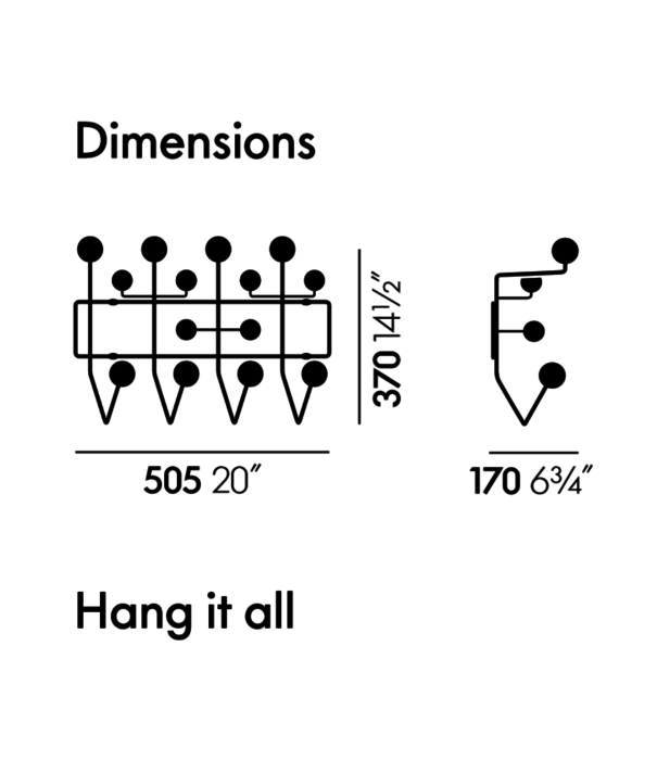 Vitra  Eames Hang It All kapstok Warm