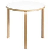 Artek - Aalto Table round 90B white laminate