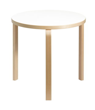 Artek - Aalto Table round 90B white laminate Ø75