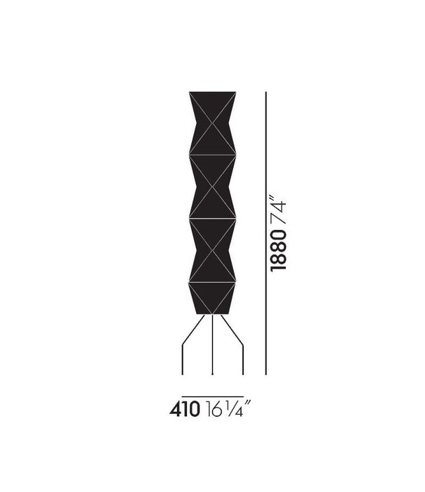 Vitra  Akari Uf4-L8 Floor Lamp