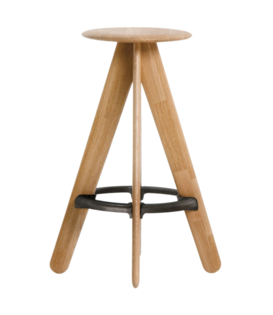 Slab bar stool oak H76 cm.