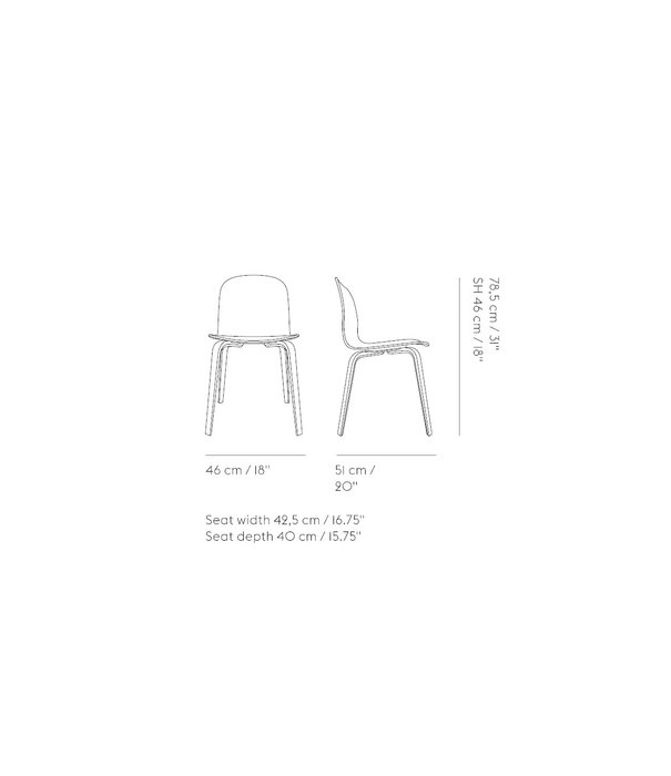 Muuto Muuto Visu Wood Dining Chair dark green