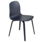 Muuto Visu Stoel Wood Base midnight blue