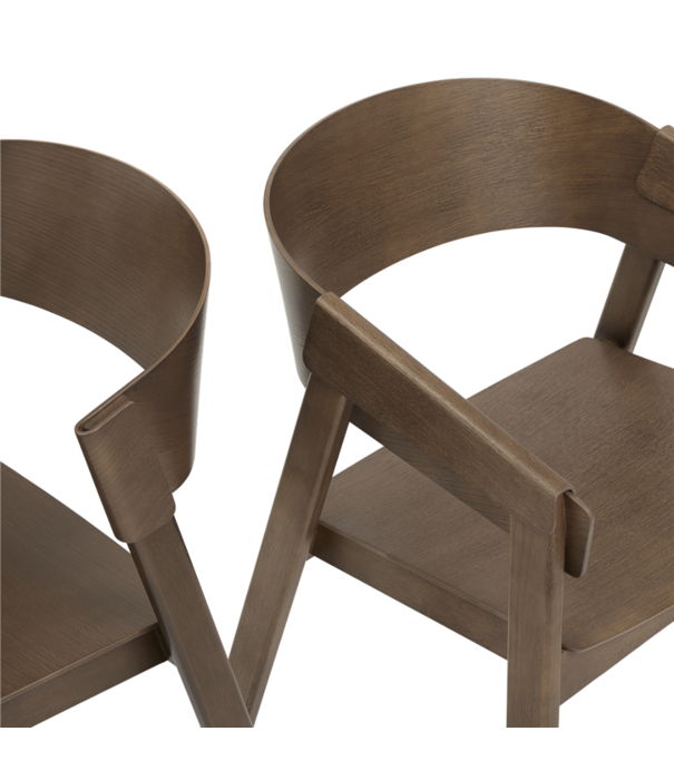 Muuto  Cover Side Stoel donkerbruin gebeitst