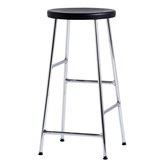 Hay - Cornet Bar Stool 65Cm Black Oak - Base Chrome