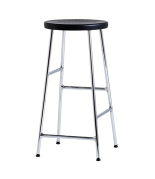 Hay Cornet Bar Stool black oak, chromed base 65cm