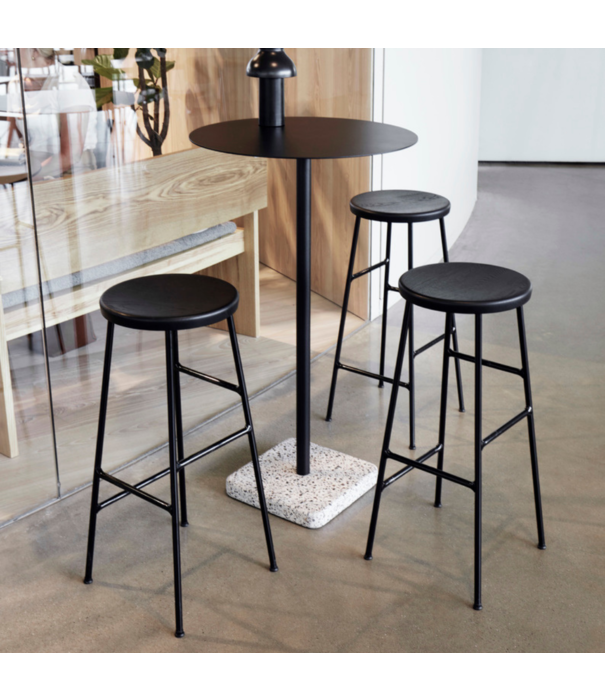 Hay  Hay - Cornet Bar Stool 75Cm Black Oak - Base Chrome