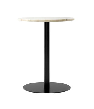 Audo - Harbour Column Dining Table off white marble Ø60