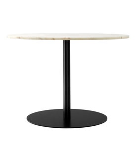 Audo - Harbour Column Dining table off white marble Ø105